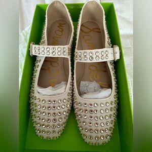 Sam Edelman Gem Buckle Ballet Flats sz 7.5